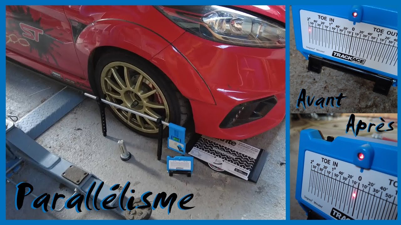 Faire son Parallélisme à la maison !  Laser Trackace et plaque Trakrite