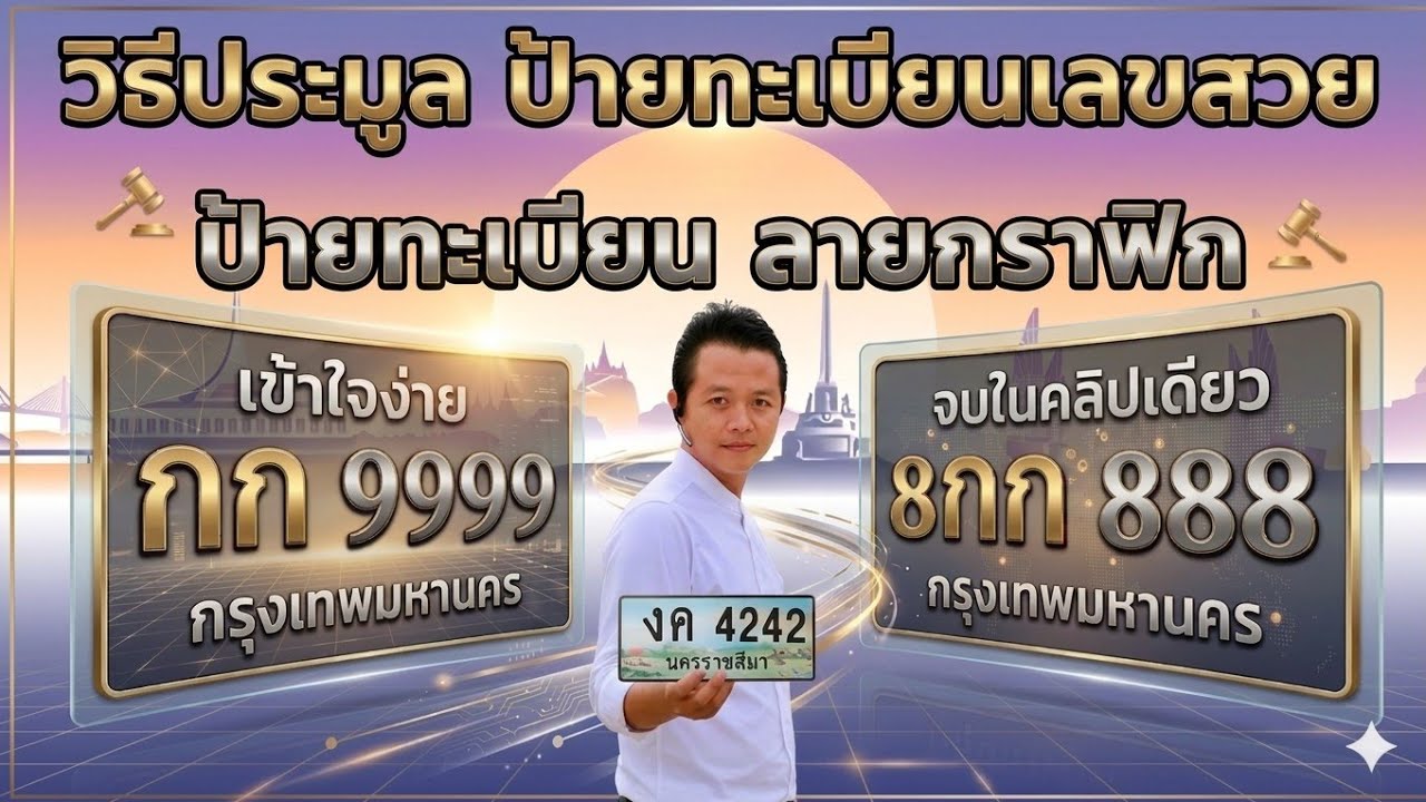วิธีประมูลป้ายทะเบียนเลขสวย ป้ายทะเบียนลายกราฟิก เข้าใจง่าย จบในคลิปเดียว