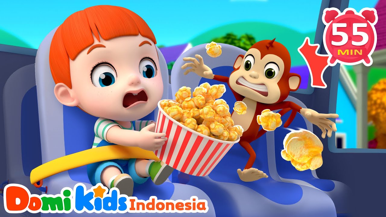 Naik Bis, Nyanyi Roda Berputar! 🎶🚌 Lagu Anak Edukatif | Domi Kids Kumpulan Lagu Pesta Anak-anak