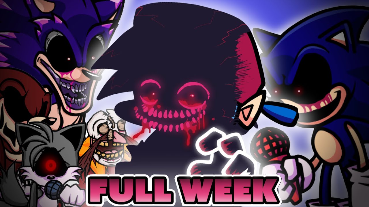 FRIDAY NIGHT FUNKIN' mod EVIL Boyfriend VS Sonic.EXE FULL WEEK (V3.0)