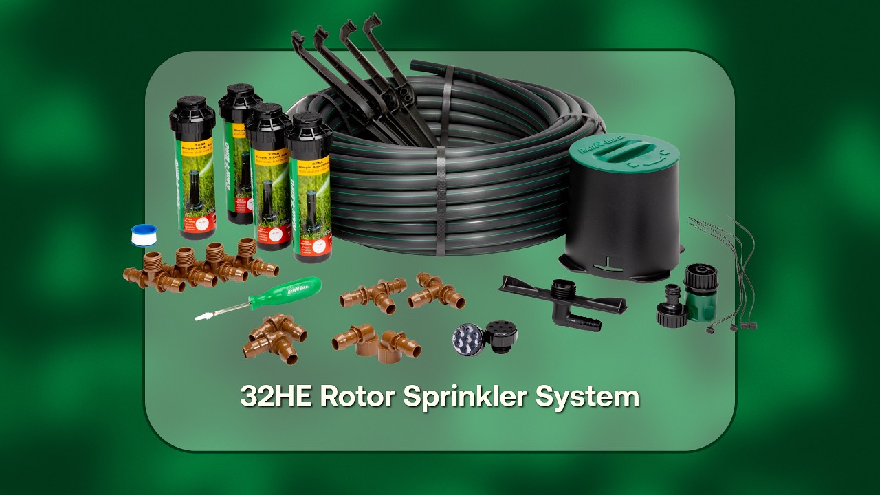 Rain Bird 32HE Rotor Sprinkler System Installation
