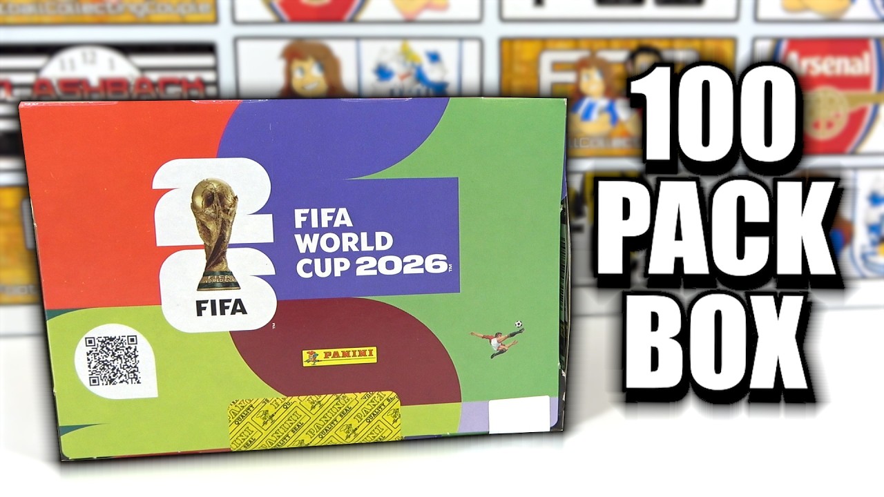 100 PACKS | Panini FIFA WORLD CUP 2026 BOX OPENING | New World Cup Sticker Collection
