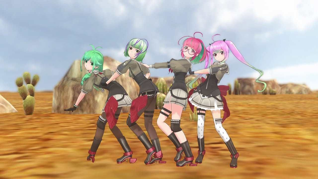 【MMD艦これ】松竹梅桃でポーカーフェイス【カメラ移動・字幕無】（1080p_60fps）