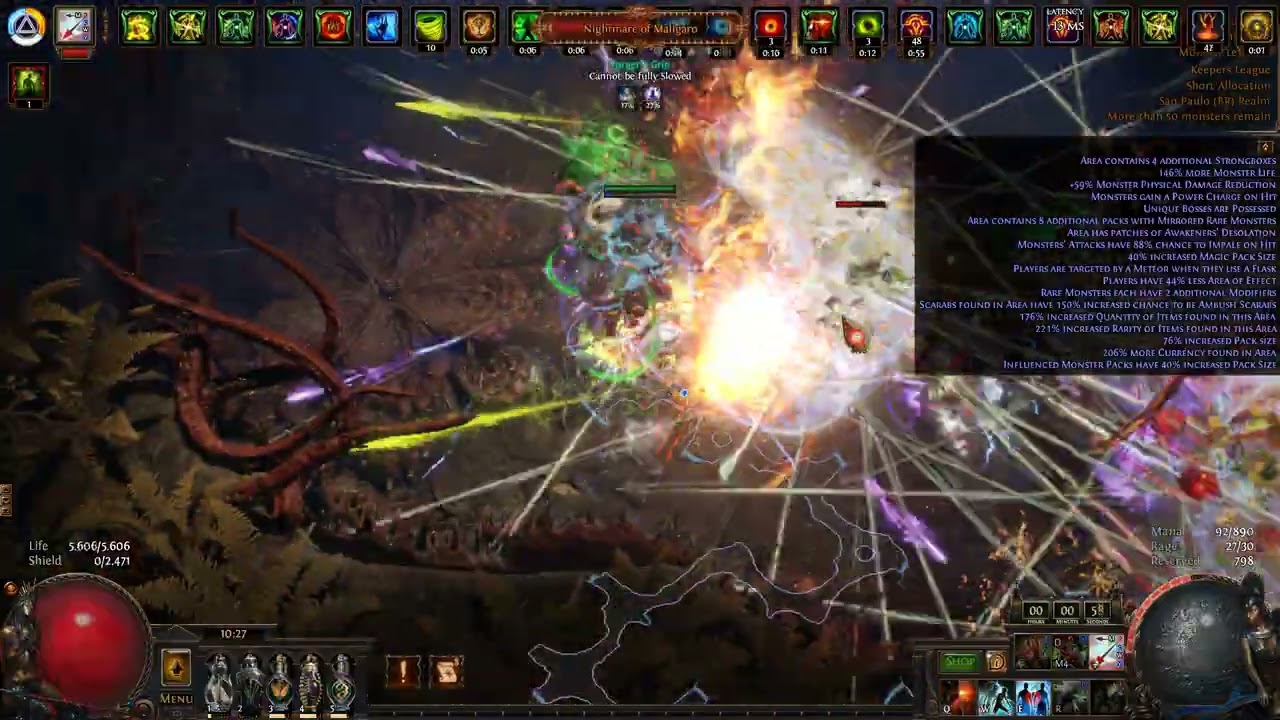 [PoE 3.27] - T17 Abomination 146% More Life, Possessed Boss - Tornado Shot Deadeye