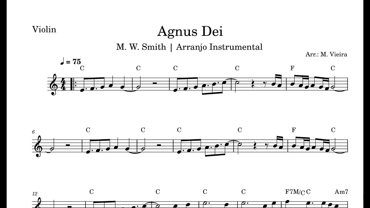 Agnus Dei - Partitura Violino
