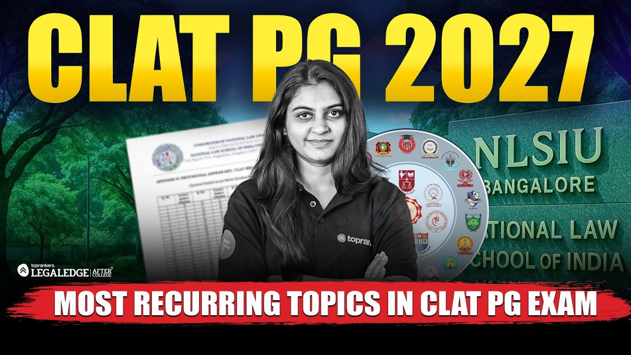 CLAT PG LAW 2027 🚨 Most Repeated Topics That Actually Come in Exam | 80% Questions From These Areas!