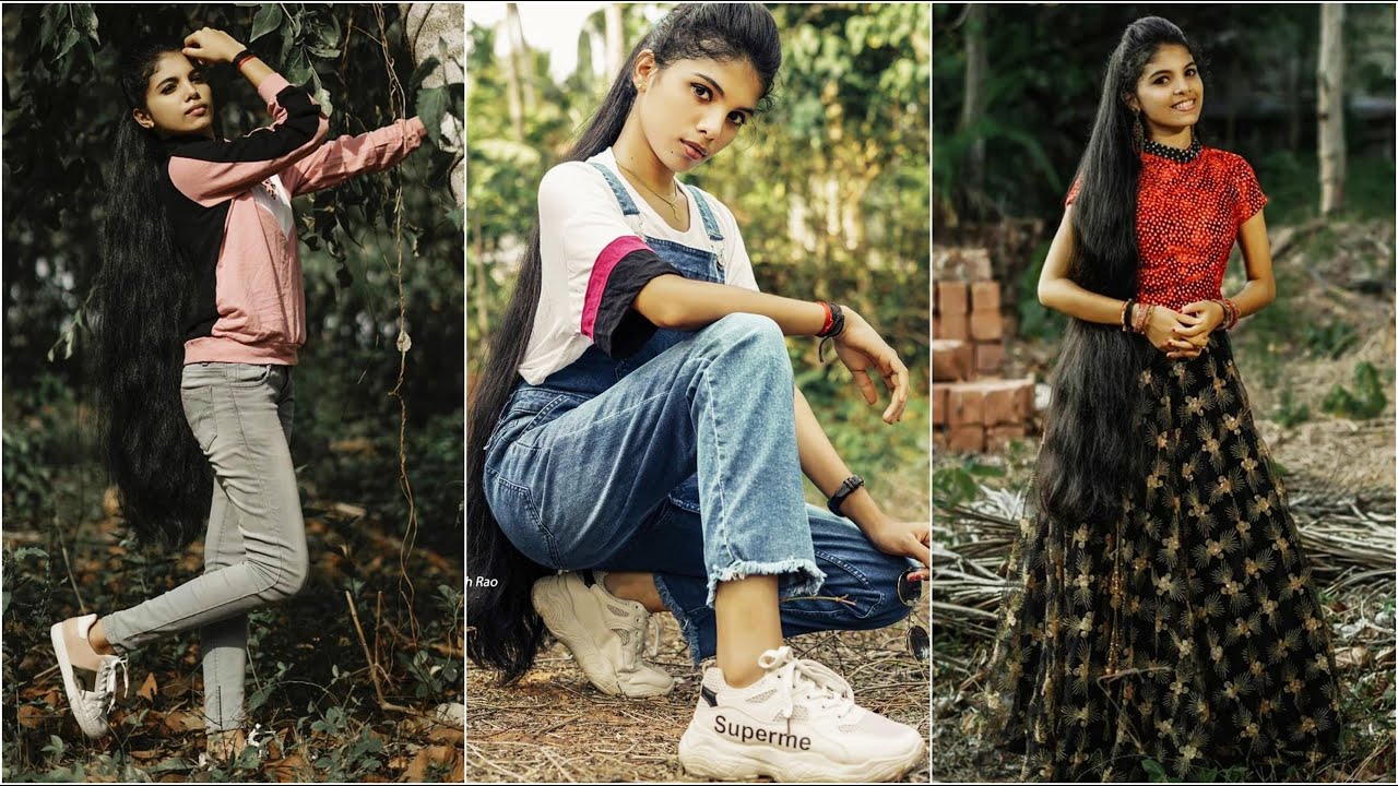 👸 Ishitha Shetty - Nishi 😍 (Tik Tok ID : ishitha_shetty) Malayalam Long Hair Girl Trending TikTok
