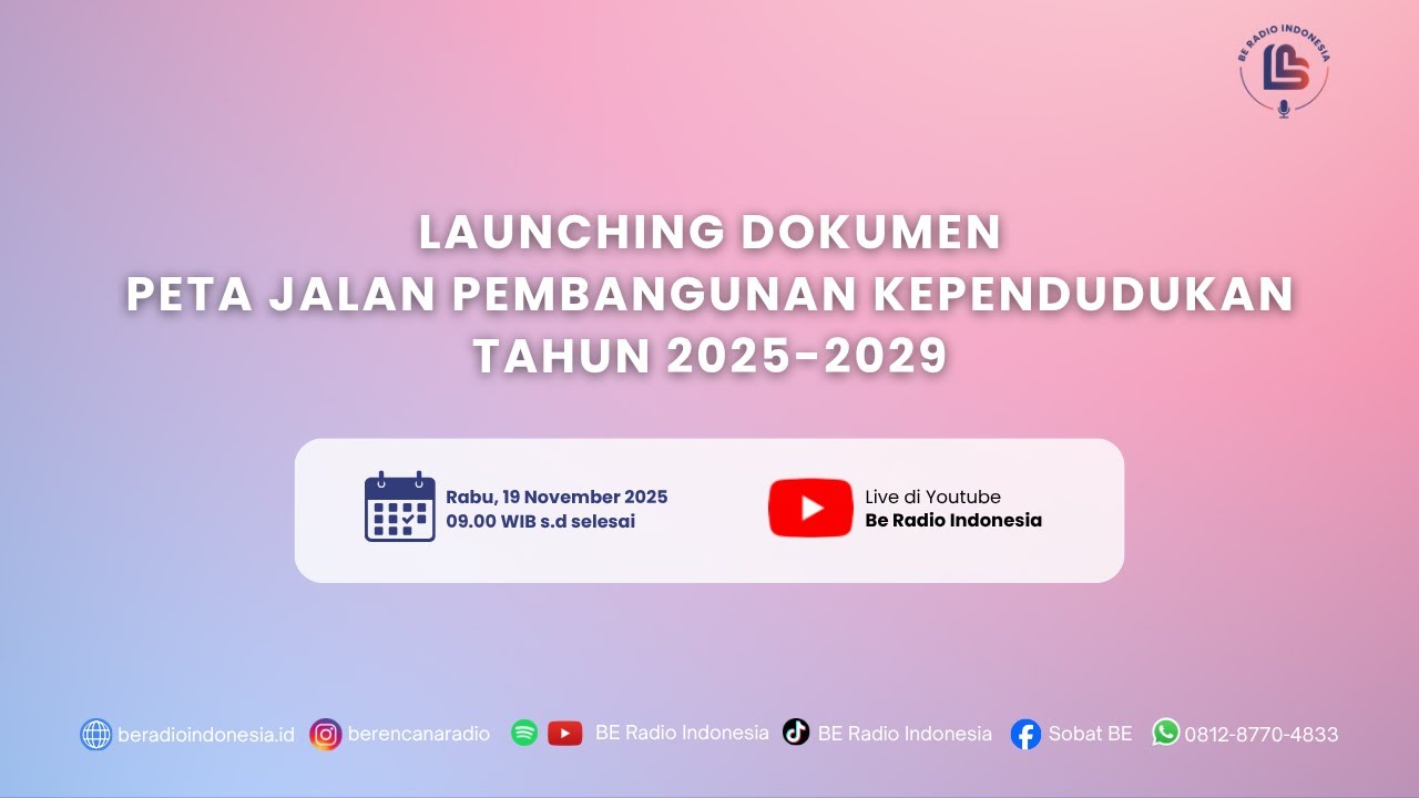Launching Dokumen Peta Jalan Pembangunan Kependudukan Tahun 2025-2029