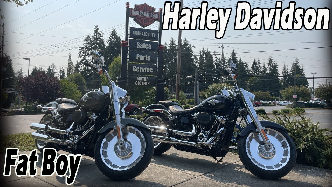 2021 HARLEY DAVIDSON FAT BOY - IN BLACK JACK METALLIC AND DEADWOOD GREEN