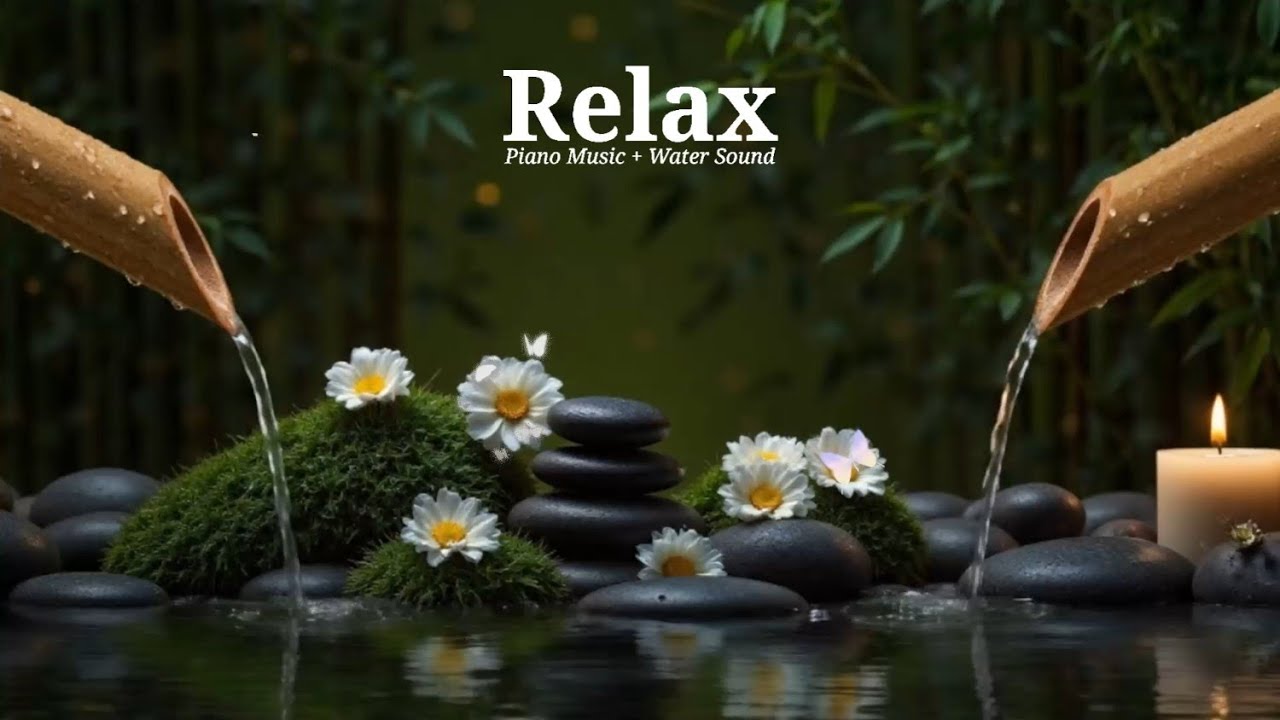 Healing Piano with Soothing Water Sounds 🌿 Relieves Anxiety and Depression, Deep Healing