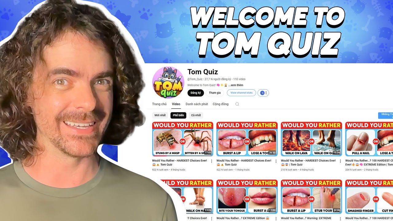 Welcome to Tom Quiz 🐱 (Channel Intro)