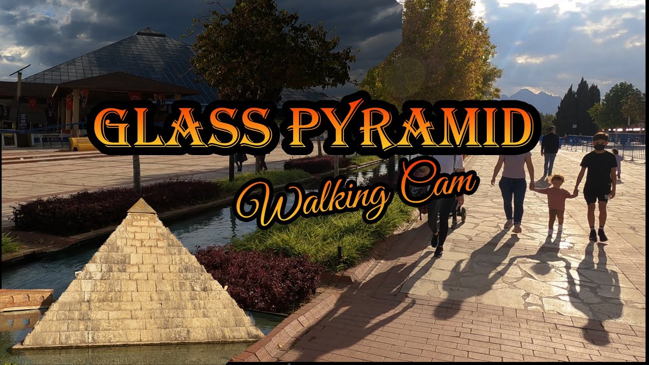 Glass Pyramid (4K) Walking Around | 