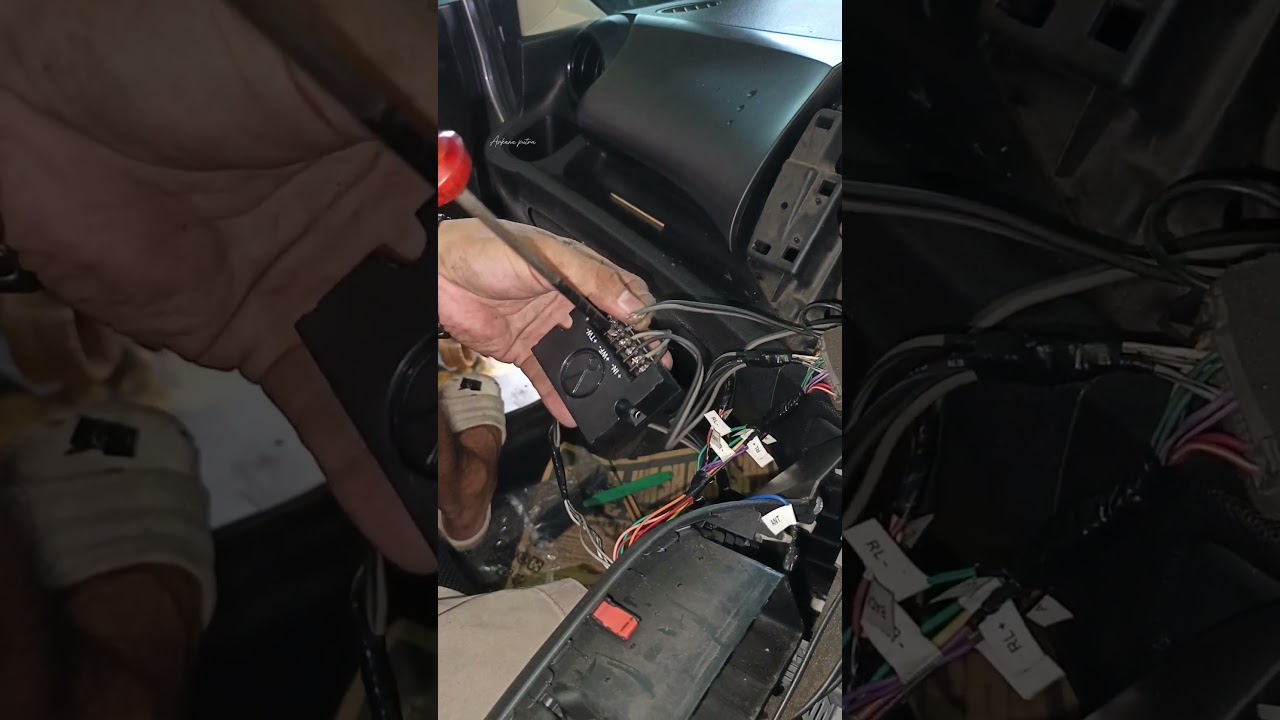 Tahapan instalasi crossover speaker pasang di mobil honda jazz #automotive #installation #caraudio