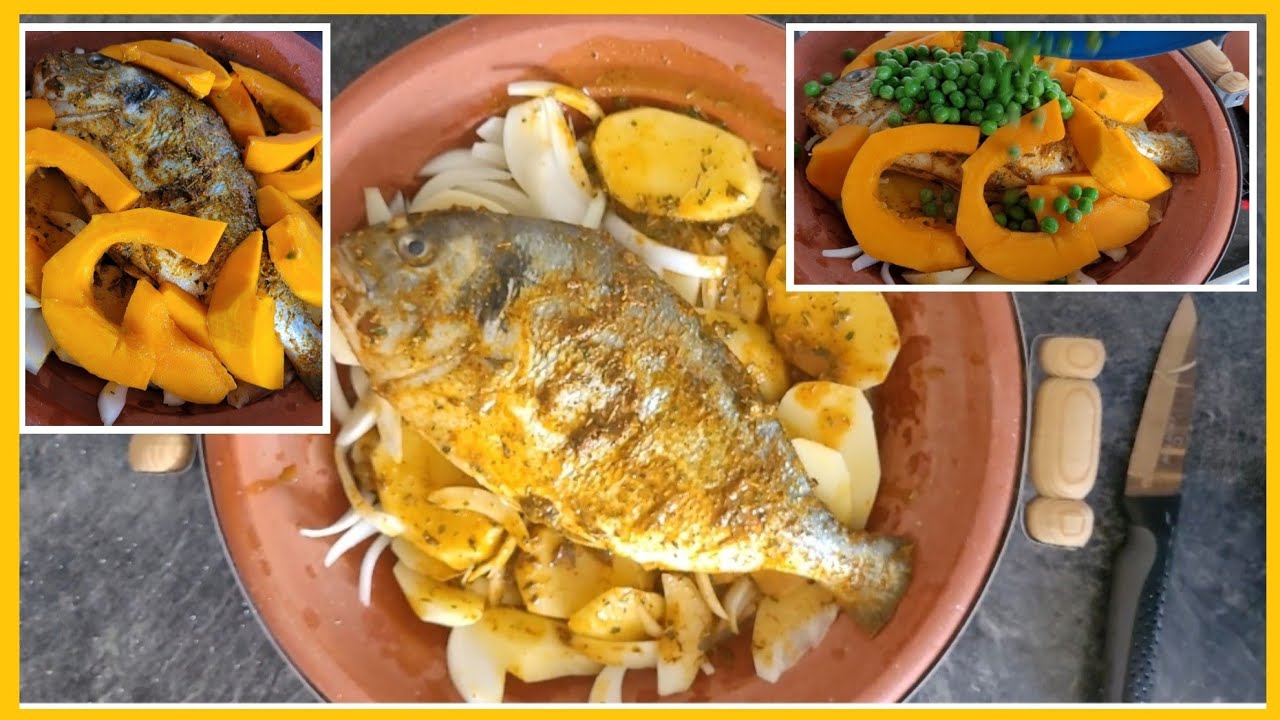 DORADO TAJiNE MET POMPOEN |طاجين بالسمك | LHOT | RECEPTEN OUM YOUNES #159