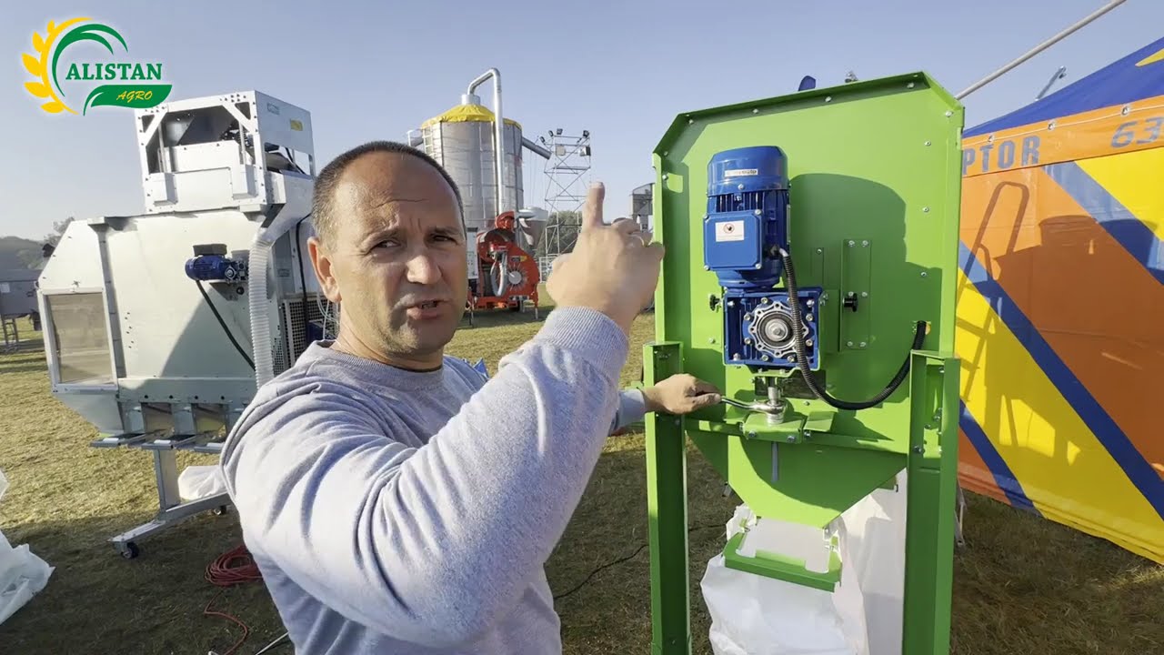 Czyszczenie soi na separatorze bębnowym RBS-10. Czyszczalnia do zboza sitowa