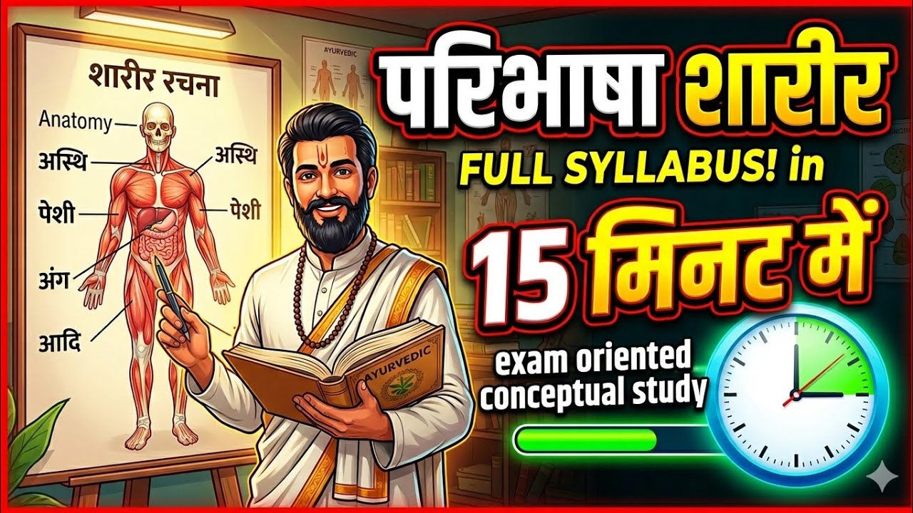 परिभाषा शारीर। Exam oriented study । Easy to understand । In 15 minutes । Paribhasha Sharir