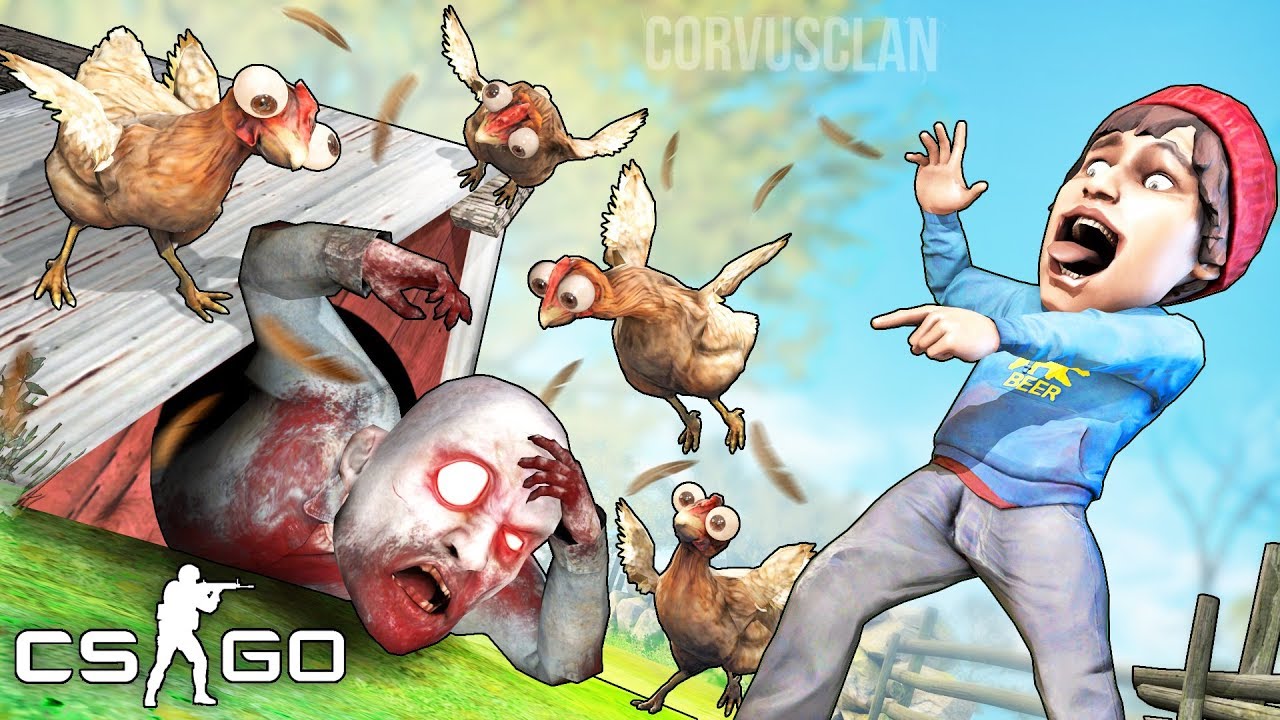 CSGO - ENCERRAMOS AL NIÑO Z CON LAS GALLINAS Y NO PUEDE SALIR XDDD 😂 - Hide and Seek