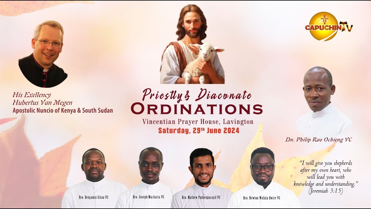 29-06-2024 | CAPUCHIN TV LIVE | The Vincentian Congregation Priestly and Diaconate Ordinations