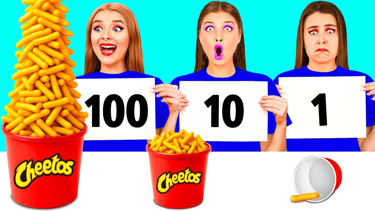 تحدي 100 طبقة من الطعام | حيل الطبخ الرائعة Crazy DO