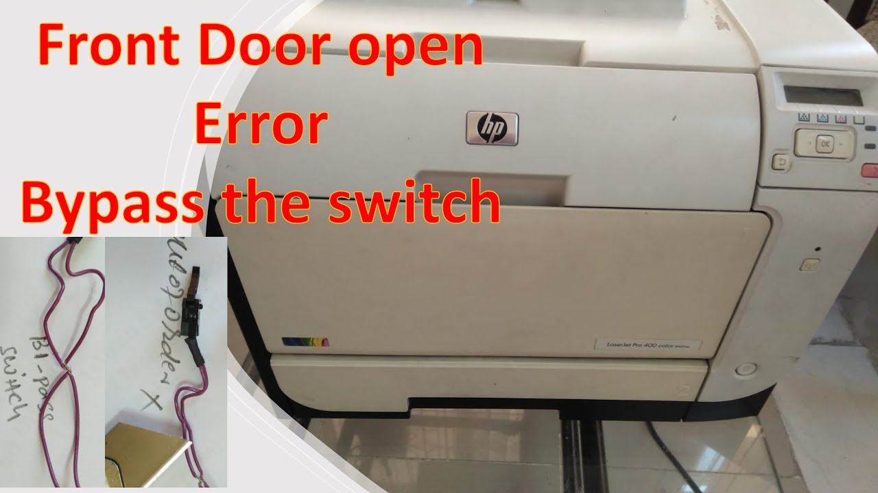 how to fix front door error HP color 400