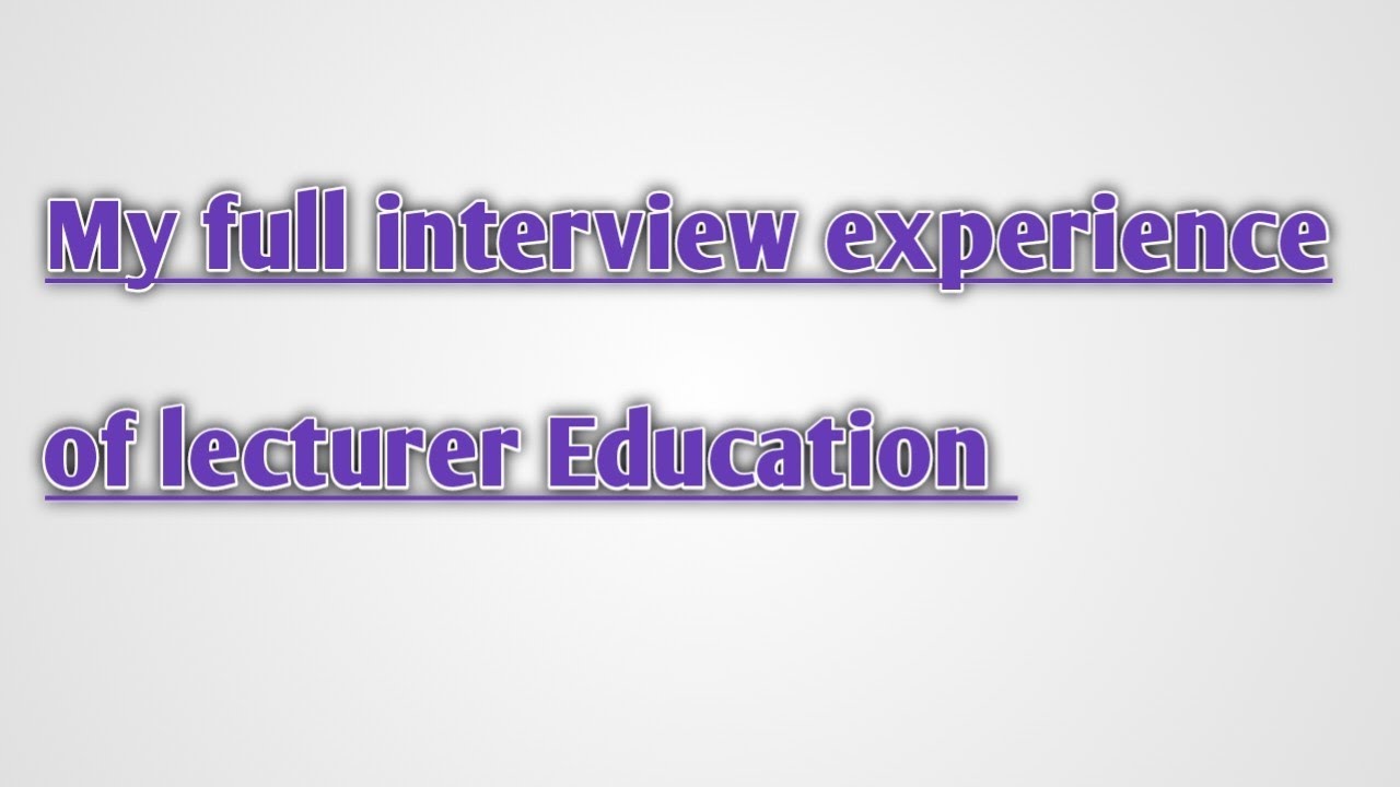 Real conducted interview of lecturer education|| PPSC education interview
