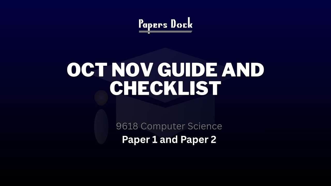 Oct Nov 9618 Exam Preparation Guide And Checklist