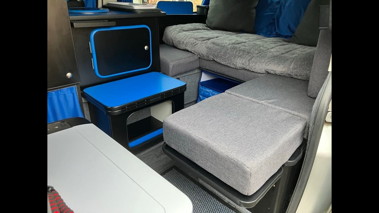 New cushion cover and cutting memory foam to fit in my VW Caddy Maxi Life micro camper