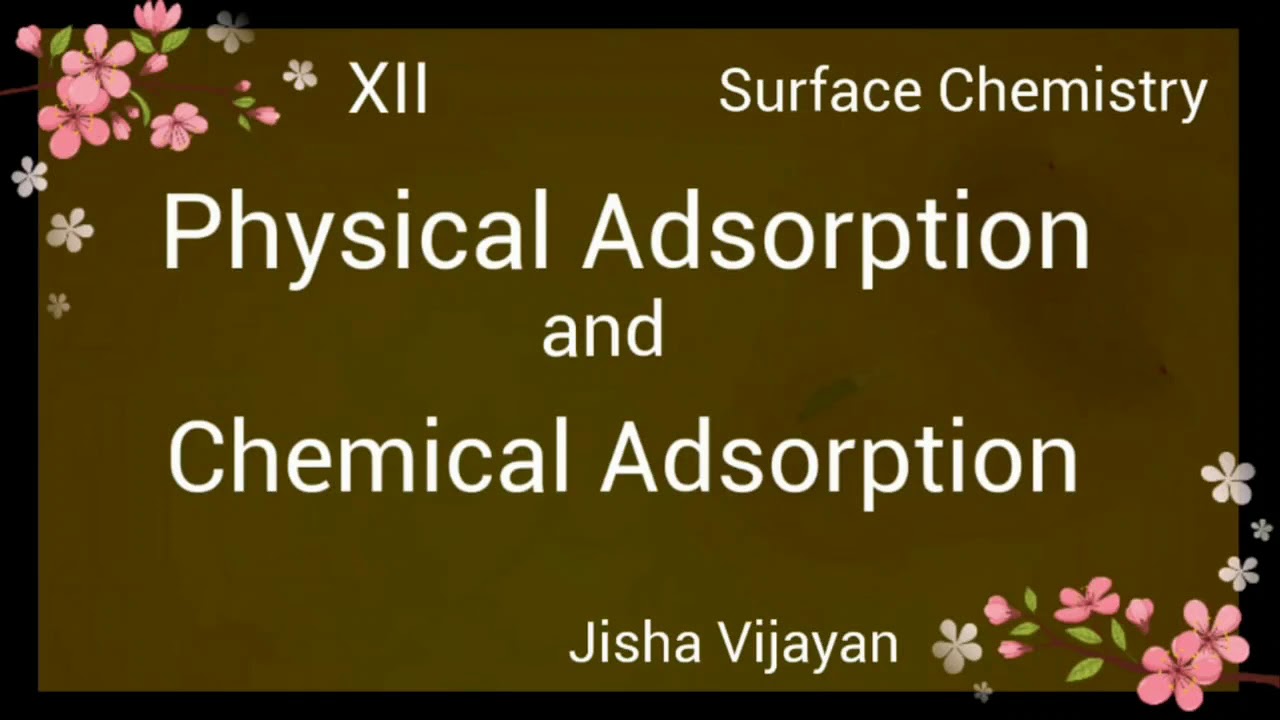 Physical Adsorption, Surface Chemistry