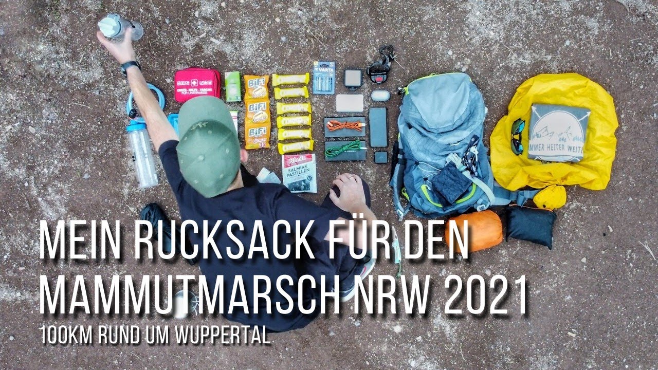 Mein Rucksack für den 100KM Mammutmarsch NRW | Natur in NRW | 2021 | Jörg Müller