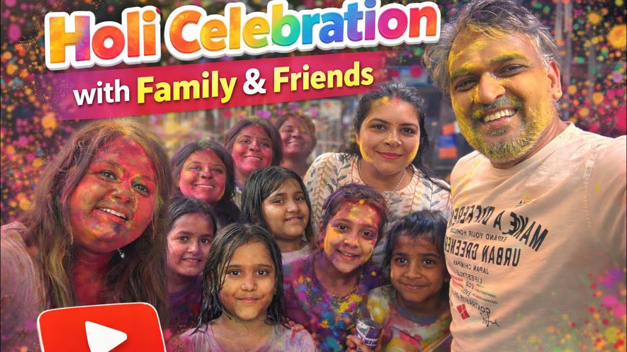 V - 31 daily Vlog / holi celebration with family & friends / festival of colors / holi masti / 