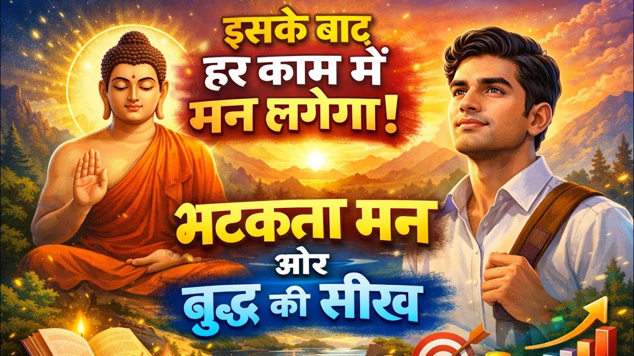 इसके बाद हर काम में मन लगेगा | भटकते मन को शांत करने की बुद्ध की कहानी