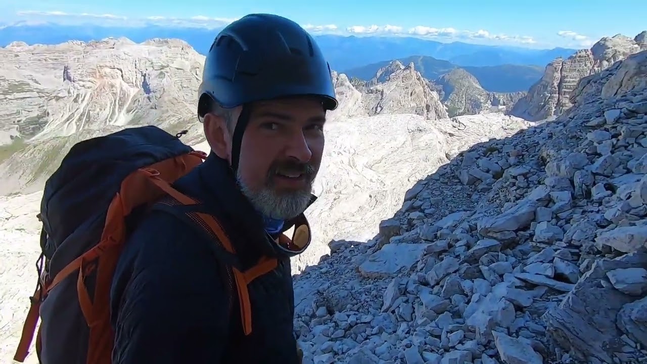 Via ferrata in Brenta, Italy.