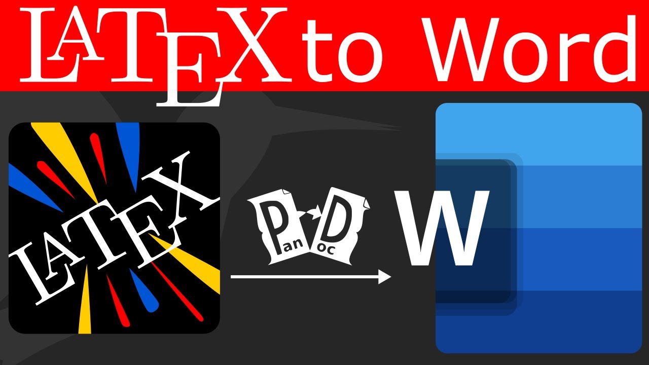 Covert LaTeX document to Word (.docx) for free using Pandoc