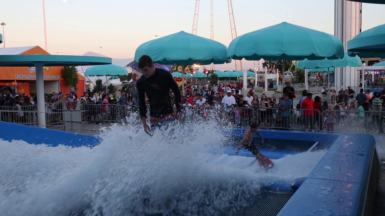 Best Ride at the State Fair of Dallas Texas - FlowRider Surf Machine Shows