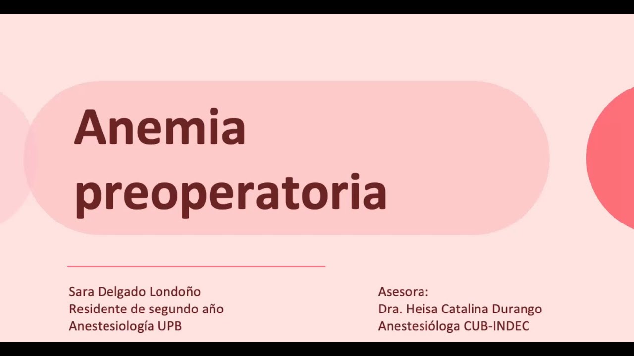 Anemia perioperatoria