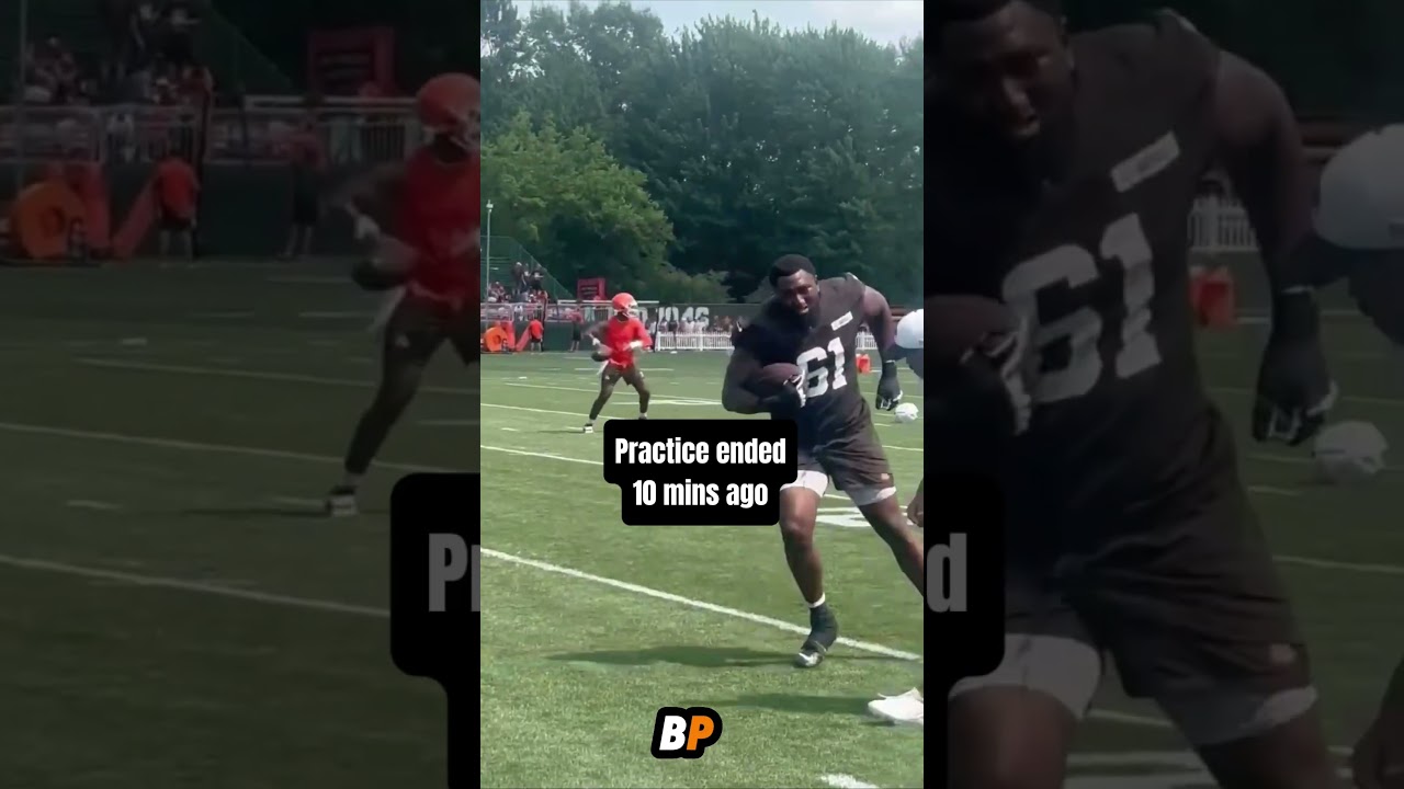 Shedeur Sanders still working when practice ended 10 minutes ago #shorts