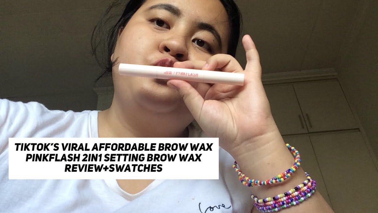 TIKTOK’S VIRAL AFFORDABLE BROW WAX Pinkflash 2in1 Setting Brow Wax Review+Swatches