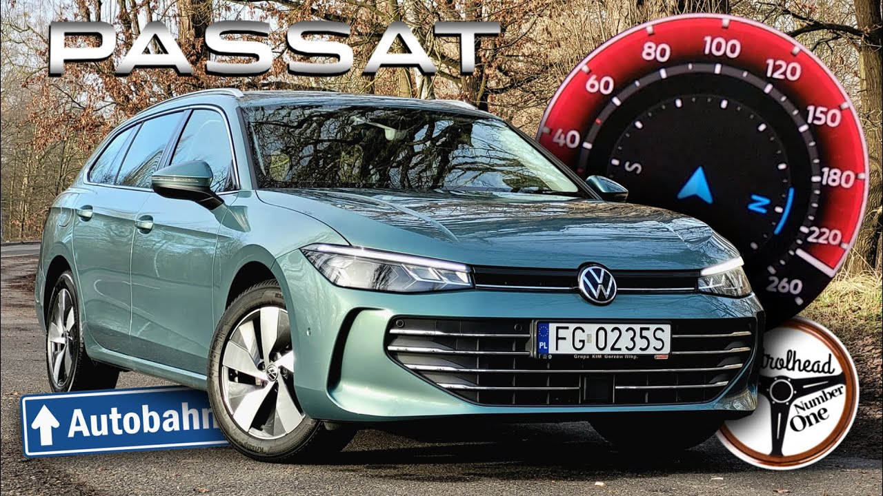 2024 VW Passat B9 2.0 TDI (150 KM) | V-MAX, 0-100, 100-200 km/h, Prezentacja, AUTOBAHN. | 4K