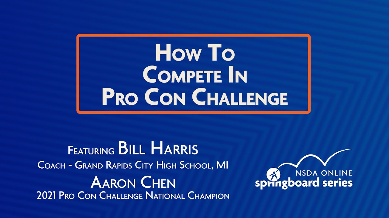 How to Compete in Pro Con Challenge
