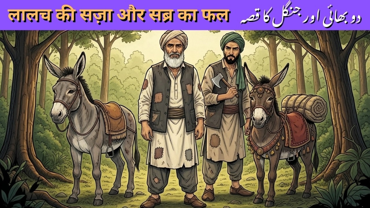 Do Bhai Aur Jungle Ka Qissa लालच की सज़ा और सब्र का फल | Islamic Moral Story Urdu | Sunheri Dastan