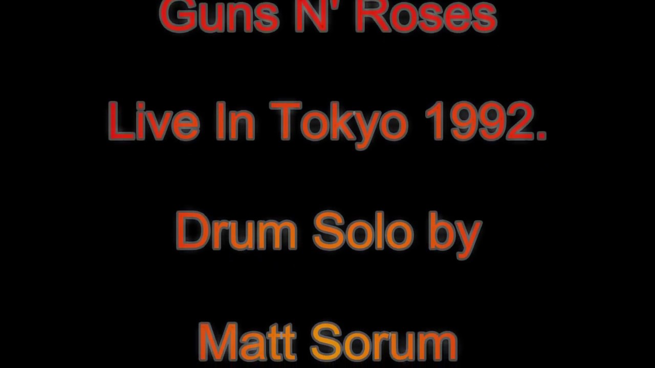 Drum solo by Matt Sorum &  Duff McKagan. Tokyo 92' HD