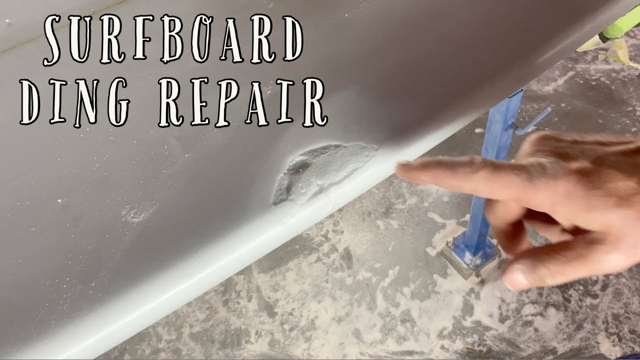 Professional surfboard DING REPAIR - Quick video -
