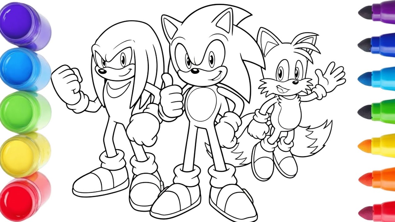 Sonic & Friends Coloring Page | Easy Coloring for Kids | Fun Art Activity