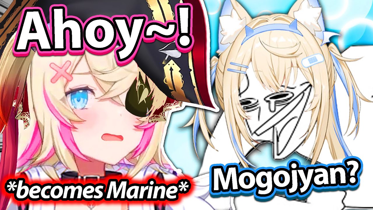 Mococo Turns Into Marine For A Second and Fuwawa Loses It 【Fuwamoco / Hololive EN】