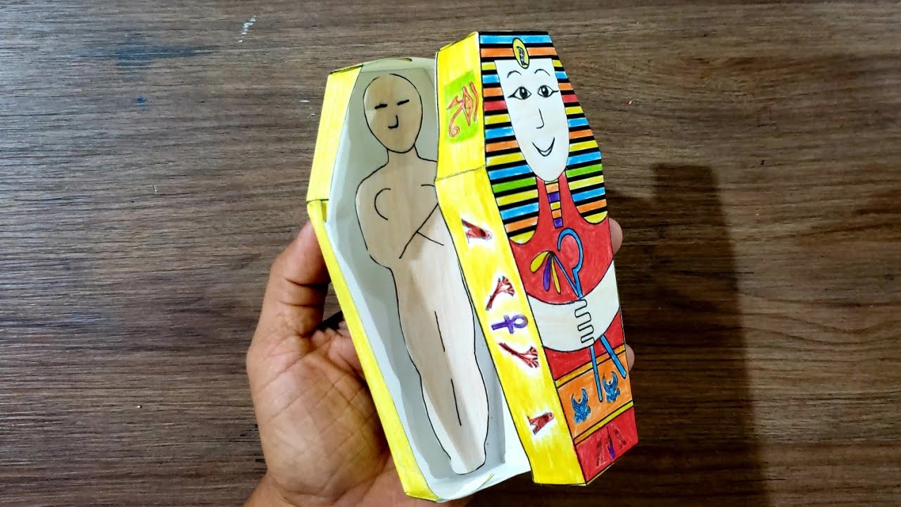❤️Como fazer um sarcófago de papel - COM MOLDE