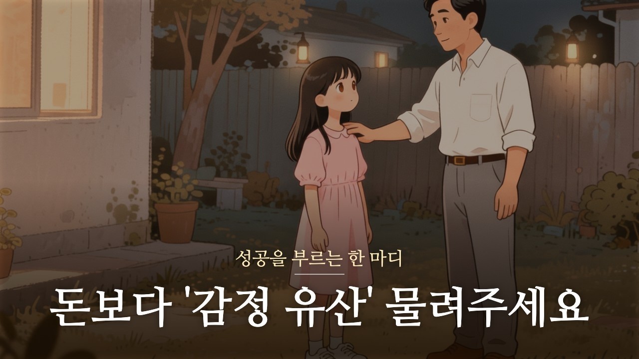 한국 부모들이 모르는 자녀 교육의 비밀  돈보다 100배 중요한 '이것'을 물려주세요
