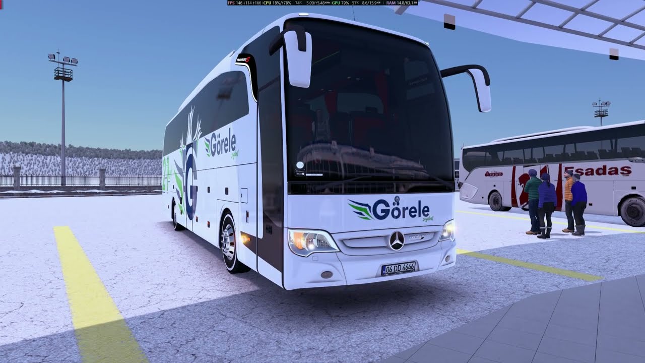 Görele Seyahat | Erzurum - Gümüşhane | Travego 15 Euro 6 Standart | ETS 2 Türkiye Haritası 1.4.2 Kış