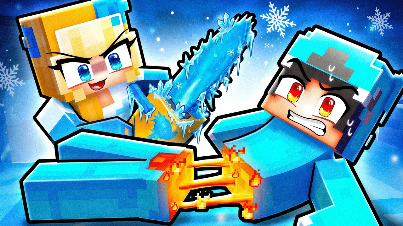 Fire Omz and Crazy Fan FROZEN Girl Love Story in Minecraft!