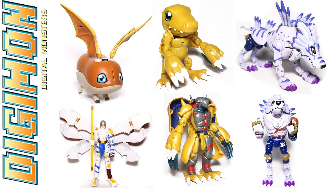 Digievoluindo coleção de bonecos de Digimon Bandai dos anos 90 Pt. 1/2