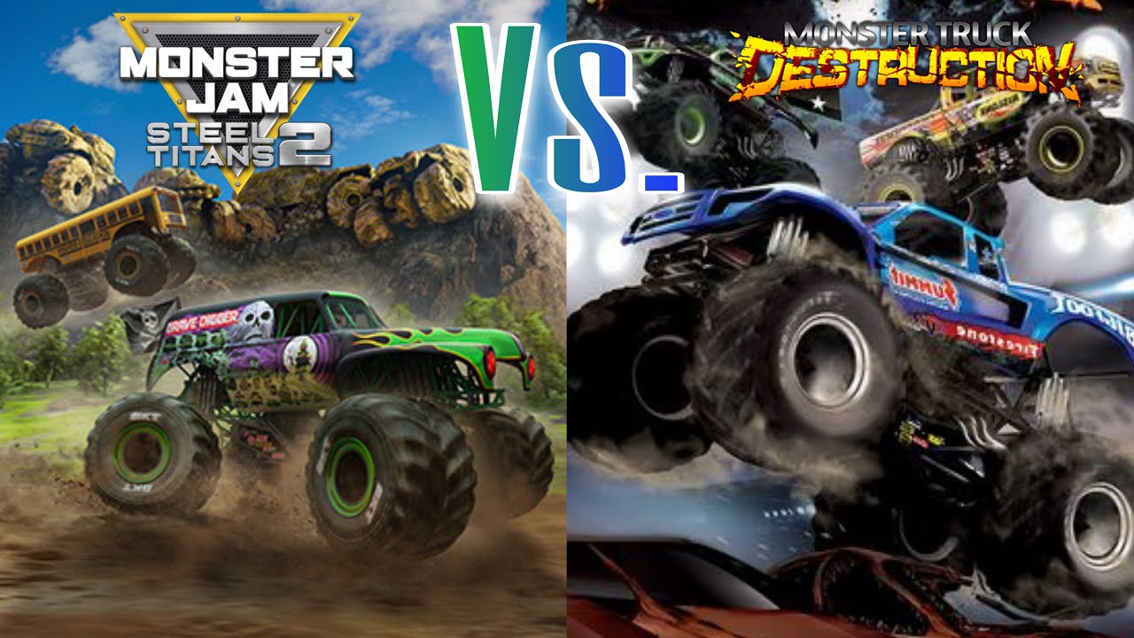 Monster Jam: Steel Titans 2 против Monster Truck Destruction
